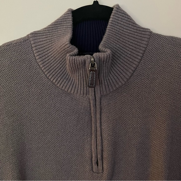 TailorByrd Collection mens long sleeve knit 1/4 quarter zip sweater | size large - Picture 10 of 12